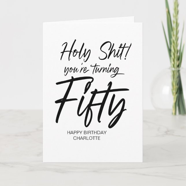 Cartão Feliz 50º aniversário 50º aniversário para Amigo (Frente)