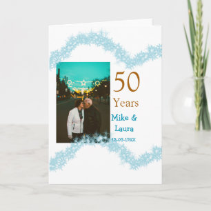Cartão Feliz 50º aniversário adicionar nome do casal data