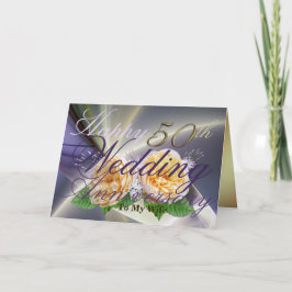 Cartão Feliz 50º aniversário do casamento com a minha esp