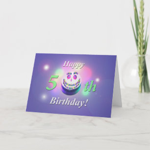 Cartão Feliz 50º Bolo de Aniversário