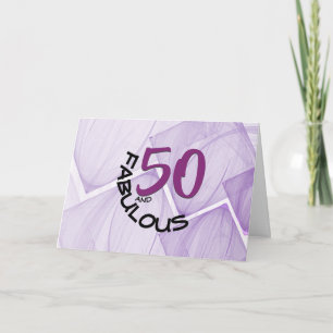 Cartão Feliz 50 e Fabulosa Tipografia de Aniversário