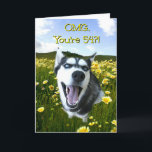 Cartão Feliz 54º aniversário, Rouco Engraçado, Cachorro<br><div class="desc">Cachorro engraçado com dentro humorístico,  perfeito para o 54º aniversário!</div>