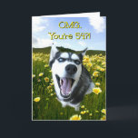 Cartão Feliz 54º aniversário, Rouco Engraçado, Cachorro<br><div class="desc">Cachorro engraçado com dentro humorístico,  perfeito para o 54º aniversário!</div>