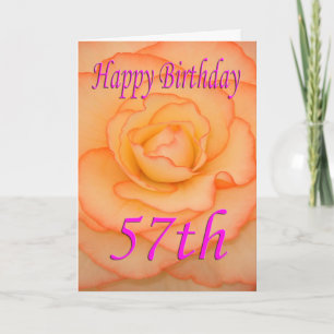 Cartão Feliz 57º Aniversário da Flor