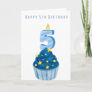 Cartão Feliz 5 Birthday