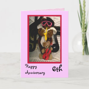 Cartão Feliz 6º Aniversário, Personalizável
