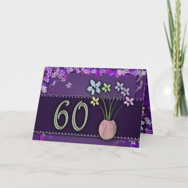Cartão Feliz 60º aniversário (Frente)