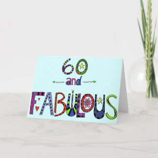 Cartão Feliz 60º aniversário - Balões de aniversário