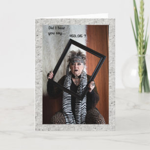 Cartão Feliz 60º Aniversário com torção humorística