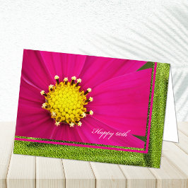 Cartão Feliz 60º Aniversário - Cosmos Rosa