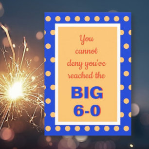 Cartão Feliz 60º Aniversário Humoroso