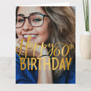Cartão Feliz 60º aniversário - Script Personalizado Foto