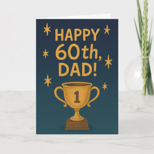 Cartão Feliz 60 anos, Pai! Troféu #1