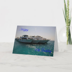 Cartão Feliz 69º aniversário dos barcos de mergulho