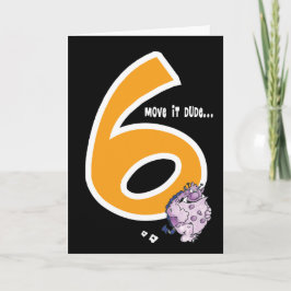 Cartão Feliz 6 Birthday