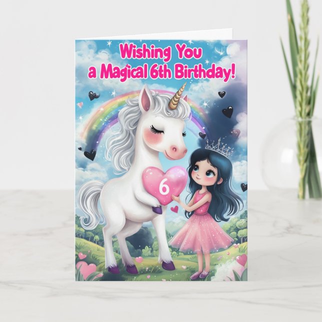 Cartão Feliz 6 Birthday (Frente)