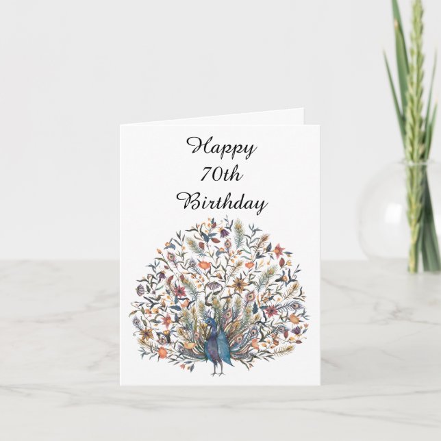 Cartão Feliz 70 Birthday (Frente)