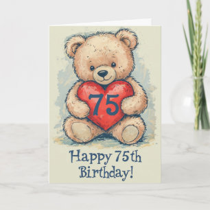 Cartão Feliz 75º aniversário