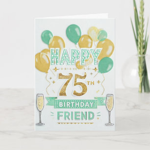 Cartão Feliz 75º Aniversário