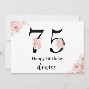 Cartão Feliz 75.º aniversário personalizado