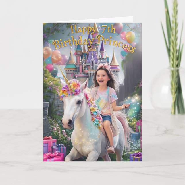 Cartão Feliz 7 Birthday (Frente)