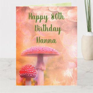 Cartão Feliz 80 Birthday Nanna Saudações