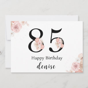 Cartão Feliz 85.o aniversário personalizado