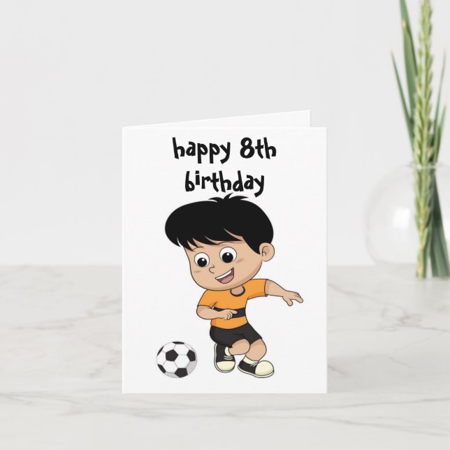 Cartão feliz 8 anos (Frente)