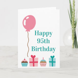 Cartão Feliz 95º vazio de aniversário