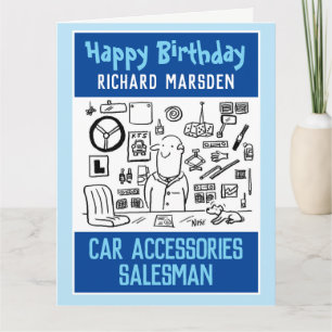 Cartão Feliz Acessórios de Carro de Aniversário Vendedo