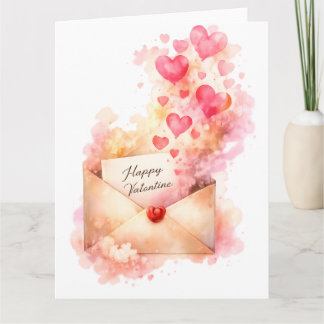 Cartão Feliz Amor Romântico de São Valentim