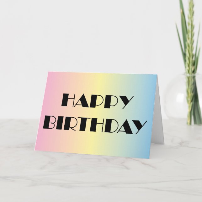 Cartão Feliz aniversário (Frente)