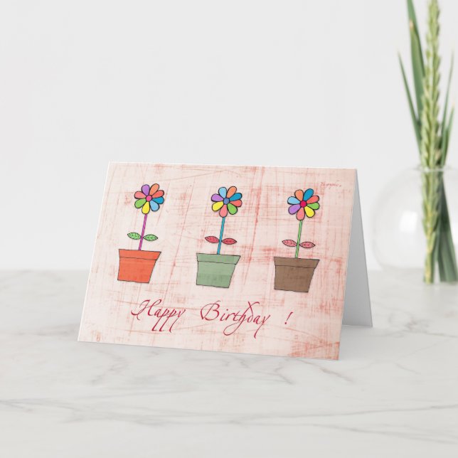 Cartão Feliz aniversario! (Frente)