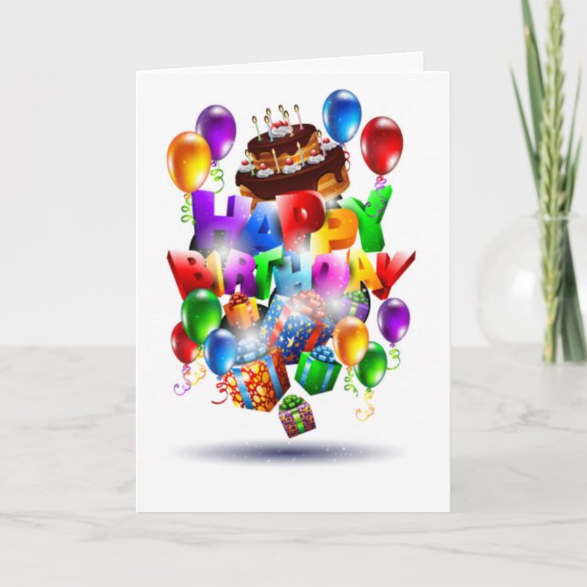 Cartão Feliz aniversário (Frente)