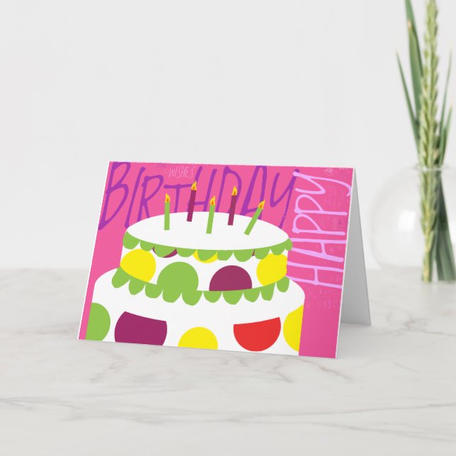 Cartão Feliz aniversário (Frente)