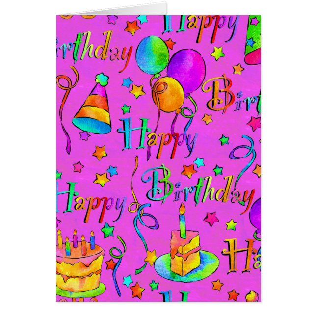 Cartão Feliz aniversario! (Frente)