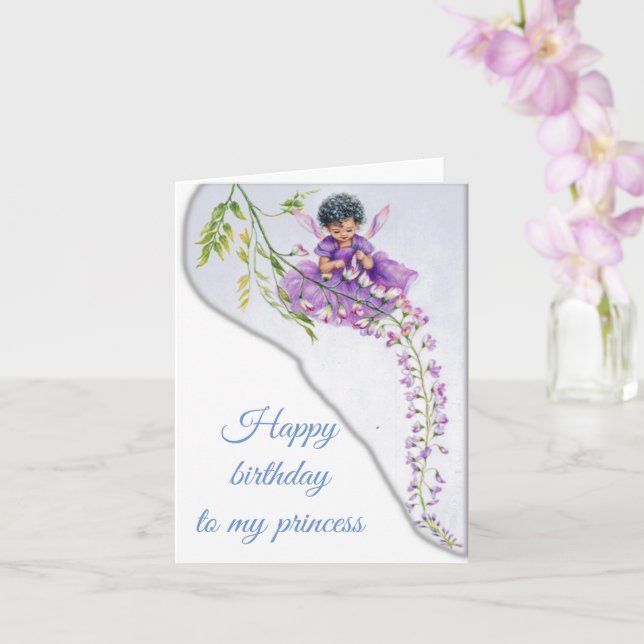 Cartão Feliz aniversário (Orquídea)