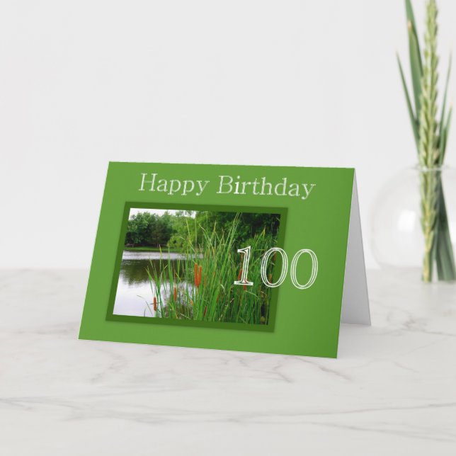 Cartão Feliz aniversário, 100º (Frente)