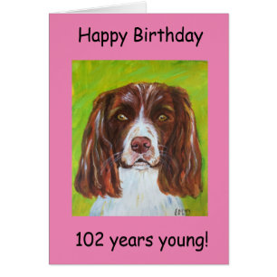 Cartão Feliz Aniversário 102 anos
