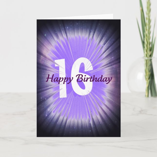 Cartão Feliz Aniversário 16 (Frente)