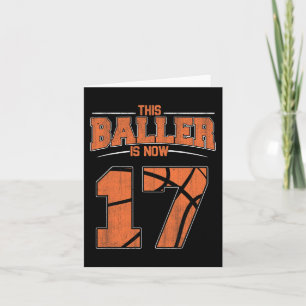 Cartão Feliz Aniversário, 17 Anos, Garotos De Basquete Se