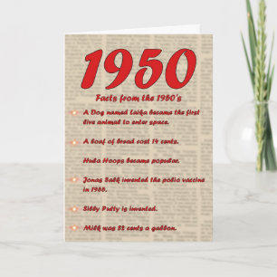 Cartão Feliz aniversario 1950 anos de 50 do 50 da notíci