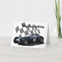 Cartão Feliz aniversario 1 de carro de competência do