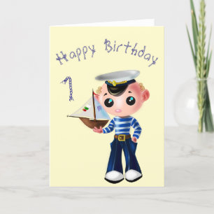 Cartão Feliz Aniversário 1 - Marinheiro Bonito - Persona