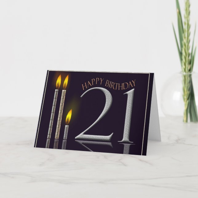 Cartão Feliz Aniversário 21! (Frente)