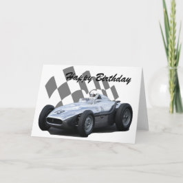 Cartão Feliz aniversario 2 de carro de competência do