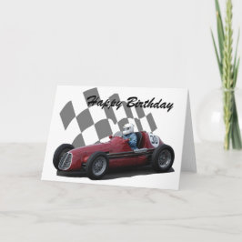 Cartão Feliz aniversario 3 de carro de competência do