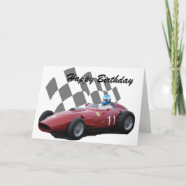 Cartão Feliz aniversario 6 de carro de competência do