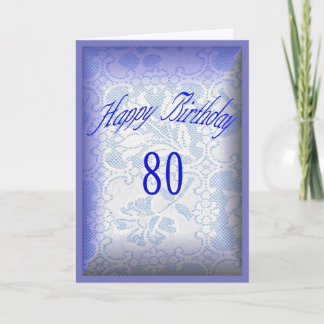 Cartão Feliz aniversario 80 anos velho