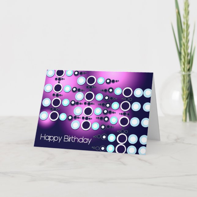 Cartão Feliz aniversario 80s retro (Frente)